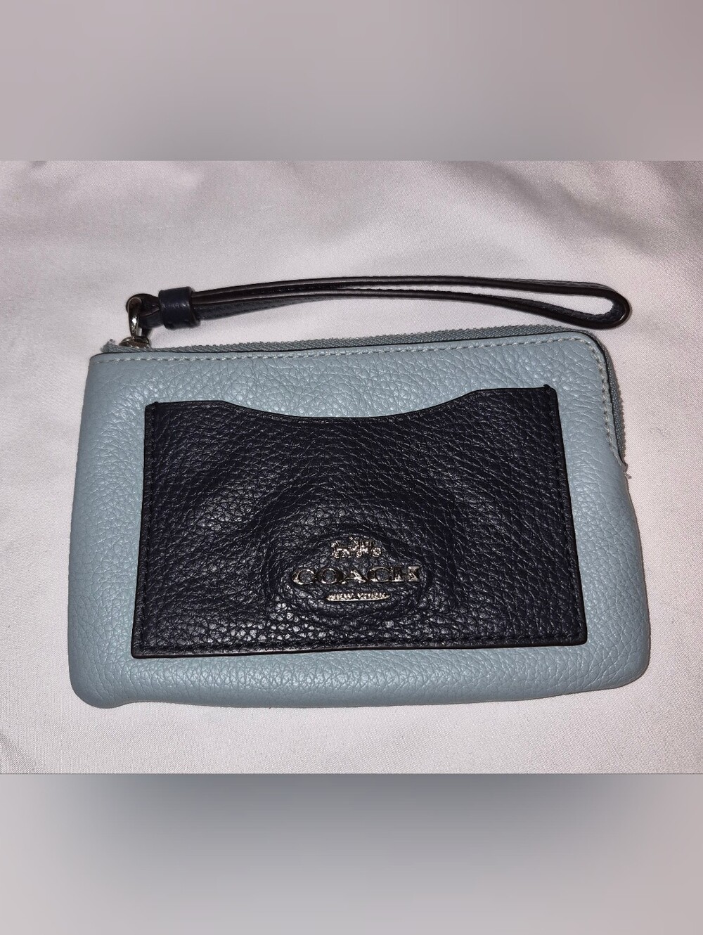 Coach Leather Corner Zip Wristlet
